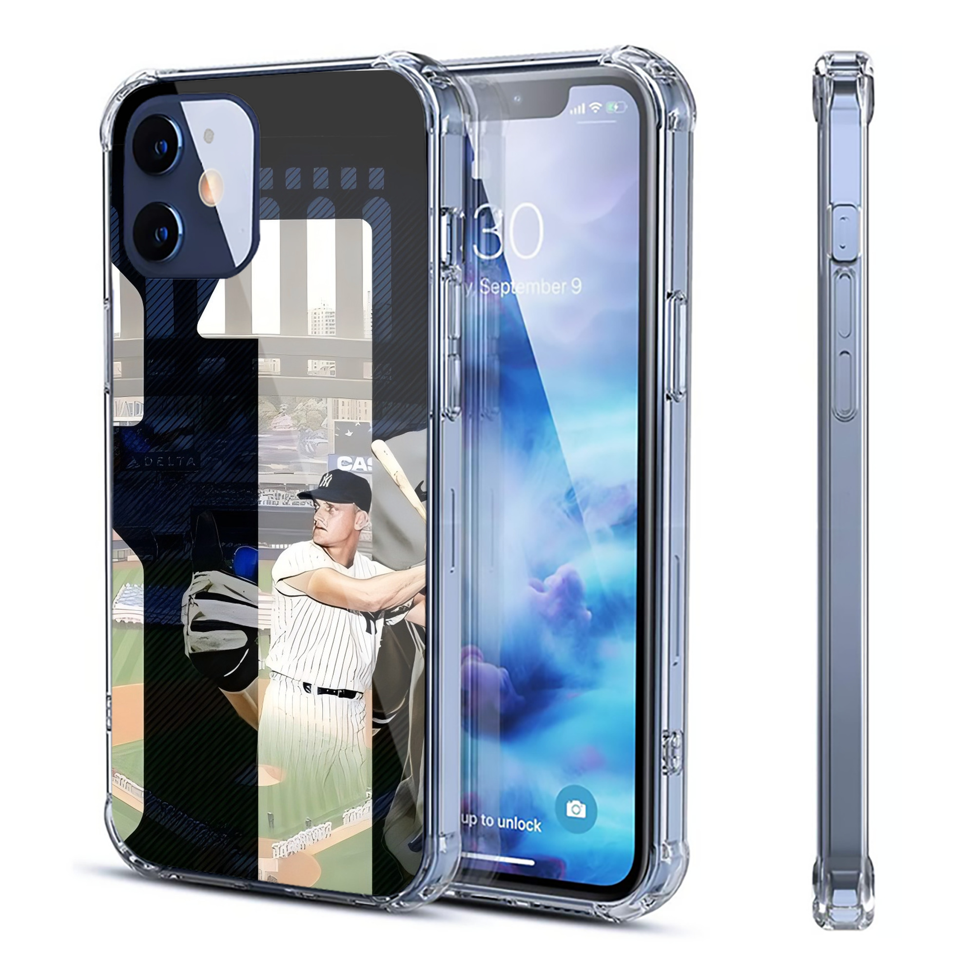 Aaron Judge 61 Home Runs 1 Clear IPhone 12 Case – Soft TPU With UV Print – Enhanced Drop Protection, Precise Fit, Anti-Fingerprint, Customizable Design, Scratch-Resistant, Yellow-Resistant